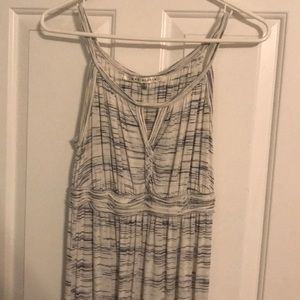 White pattern maxi dress, size small
